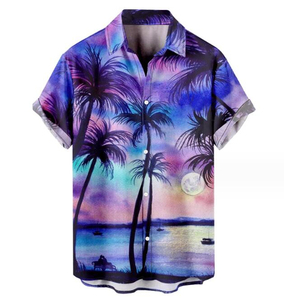 เสื้อเชิ้ตฮาวายชายหาดแขนสั้นพิมพ์ลายดิจิทัลแบบสั่งทำสำหรับผู้ชายสไตล์ลำลองฤดูร้อน - Product Image 5