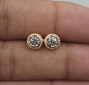 Pendientes de Oro Sólido de 14K con Diamante Cultivado en Laboratorio de 0.30ct, Corte Brillante Redondo, Certificado IGI, para Mujer, Joyería para Fiestas y Regalos - Product Image 6