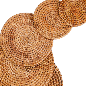Juego de Posavasos de Mimbre Hechos a Mano, Diseño Clásico, Resistentes al Calor, Ecológicos, Hechos en Vietnam - Product Image 2