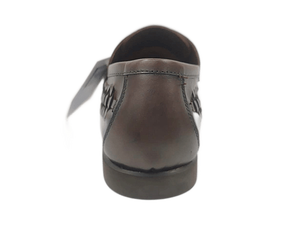 Mocasines de Gamuza Color Marrón Tabaco, Punta Redonda, Cómodos y Transpirables, Suela de Goma, Decoración Metálica, Forro de PU, Color Sólido, para Todas las Temporadas - Product Image 4