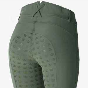 Pantalon d'équitation blanc pour femme à faible MOQ, prix d'usine, avec passants pour ceinture - Product Image 4