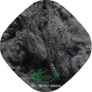 Vinafiber 3D SD Noir Fibres de polyester recyclé en fibres courtes GRS Matelas Non-tissé Qualité brute ignifuge - Product Image 2