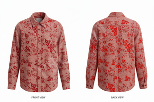 Camisa de Vestir con Botones y Estampado Floral para Todas las Temporadas, Diseño Floral a Cuadros Personalizado, Estilo Casual y Cómodo - Product Image 3