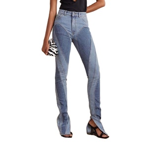 กางเกงยีนส์แฟชั่นผ้ายีนส์พิมพ์ลายดิจิตอลขนาดใหญ่พิเศษสำหรับผู้หญิงกางเกงยีนส์วิ่งสีผอม - Product Image 1