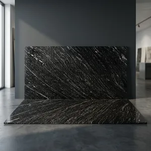 Luxury Marquino Black Granite <b>Stone</b> Premium Polished Granite Slabs for Kitchen Tops Flooring Wall Cladding and Custom Projects - Product Image 3