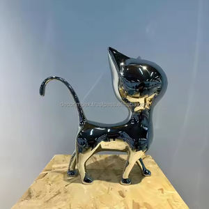 Décoration de jardin pour chat d'intérieur moderne en aluminium écologique avec design personnalisable, en stock chez Decor Impex - Product Image 1