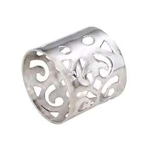 Anneau de serviette décoratif plaqué argent, élégant pour table à manger et usage hôtelier, au meilleur prix - Product Image 5