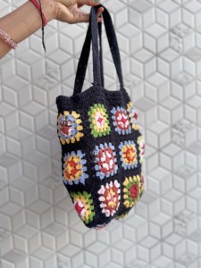 คอลเลกชันใหม่ฤดูร้อนชายหาดฟางกระเป๋าโบฮีเมียนโครเชต์หลายสีHandmadeผู้หญิงไหล่กระเป๋าหญ้าทะเลกระเป๋าสแควร์ - Product Image 2