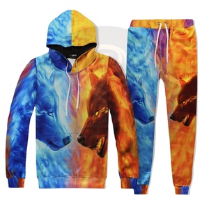 Venta al por mayor de buena calidad Sublimation Men Jogging Wear Sweatsuits Venta Pullover 3D Sublimation Chándales para ropa de invierno - Product Image 1