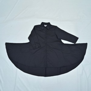 Vestidos Largos de Alta Calidad en Rosa y Verde, Estilo Otoñal, Personalizados, OEM, de Algodón Ecológico, con Botones Bordados, Corte Asimétrico - Product Image 5