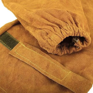 Mangas de Trabajo de Cuero de Vaca para Soldadura, Resistentes al Calor y las Llamas, Protección para Brazos, Ropa de Trabajo Resistente para Soldadores y Bomberos - Product Image 5