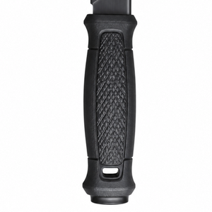 Cuchillos Negros de Hoja Fija para Exteriores con Borde Plateado Oscuro, Textura de Diamante, Empuñadura Ergonómica y Funda Protectora Negra para Camping - Product Image 3