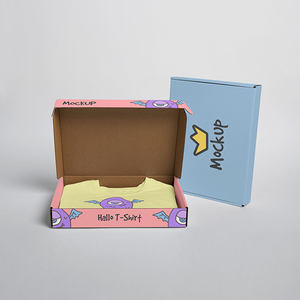 Caja de Cartón Corrugado Kraft para Regalos, Envíos por Correo, Embalaje de Papel Rosa, Caja de Envío para Camisetas o Ropa, Personalizada - Product Image 1