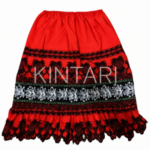 Custom Hawaiian Embroidered <b>Skirt</b> for Women Tropical Flower Design Casual Beachwear Summer <b>Skirt</b> OEM Bulk Wholesale Manufacturer - Product Image 2
