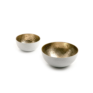 Bol de service décoratif en aluminium écologique pour une décoration de table élégante, doté d'une surface texturée et d'un savoir-faire de qualité supérieure - Product Image 4