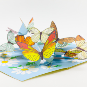 3D Pop Up Card Flower Theme 2026 <b>Handmade</b> Greeting Cards Pop Up <b>Paper</b> Butterfly Flower Greeting Card 3D Special Occasion - Product Image 3