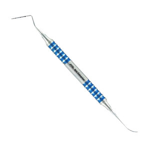 Instruments chirurgicaux manuels haut de gamme en acier inoxydable, vente en gros, ensemble de sondes dentaires pour soins personnels, poignée moletée bleue - Product Image 1