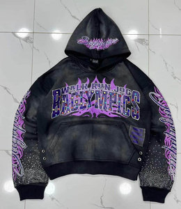 Sweat à capuche personnalisé pour homme, coupe régulière, grammage lourd, 100% coton, style vintage délavé soleil, respirant, écologique, idéal pour l'hiver, fabrication OEM - Product Image 1