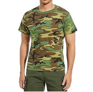 Camiseta Táctica para Hombre con Cuello Redondo y Estampado de Camuflaje Personalizado, MOQ Bajo, para Entrenamiento Deportivo y Caza, Transpirable - Product Image 1