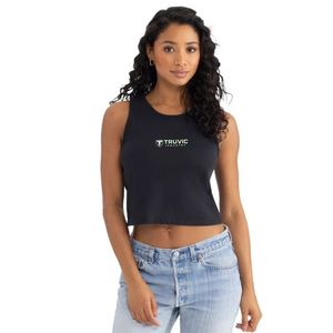 Women's Festival Crop Tank <b>Top</b> Custom Graphic Sleeveless Shirt Lightweight Cotton Blend Summer Streetwear Apparel - Product Image 1