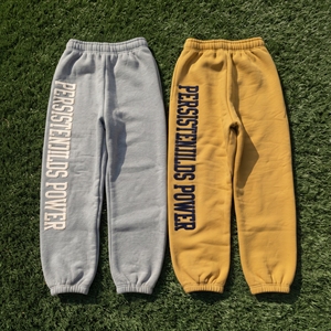 Pantalon de jogging en molleton 100% coton, taille élastique, broderie du fabricant, pantalon de jogging unisexe, pantalon en molleton d'hiver, pyjama - Product Image 1