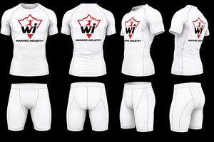 Warpro Industry Men's Short Sleeve Rash Guard <b>Compression</b> <b>Shirt</b> Quick Dry Printed Sport Top White - Product Image 4