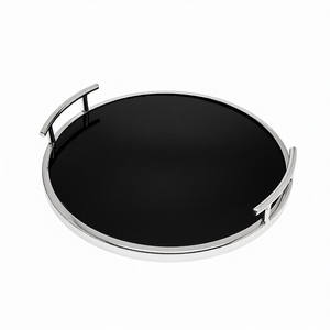 Plateau de service en métal de qualité supérieure pour la restauration et la restauration collective, plateau rond créatif pour le service des aliments - Product Image 1