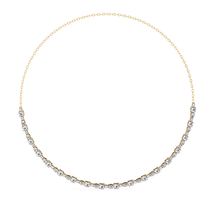 Collar de Diamantes Sintéticos Cultivados en Laboratorio en Oro Rosa, Corte Brillante Redondo, Certificado IGI, Regalo de Compromiso Vintage, Joyería de Boda para Mujer - Product Image 3