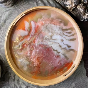 ถาดเสิร์ฟหรูหราเพิ่มสไตล์ให้กับห้องครัวของคุณด้วยถาดเซิร์ฟเวอร์ไม้ที่ทนทานจากอินเดีย - Product Image 1