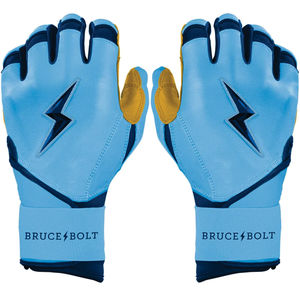 ถุงมือตีเบสบอลรุ่น Bear Series แบบยาว สีฟ้าแคโรไลนา BRUCE BOLT ทำจากหนังคาเบรตต้า 100% กันลื่น นุ่มสบาย เหมาะสำหรับการฝึกซ้อม - Product Image 1