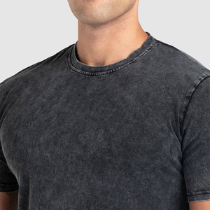 Camiseta Personalizada para Hombre, Corte Regular, 100% Algodón, Lavado Ácido, Transpirable, 220g, Manga Corta, Lisa, Estilo Urbano, Tallas Grandes, HM SPORTS - Product Image 2