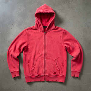 Custom Printed Winter Men's 100% Cotton Heavy Weight Luxury Quality Oversized Streetwear Full Zip Hoodie with Embroidery - Product Image 1