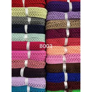 <b>Hot</b> Sell <b>Pink</b> Color 100% Cotton Polyester Lace For Dress Abaya Decoration Matching Colors Customize Designs Available Wholesaler - Product Image 5