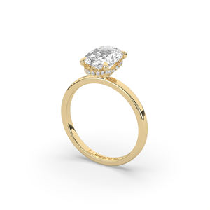 Anillo de Diamante Cultivado en Laboratorio, Corte Oval Brillante de 2.12 Quilates, Oro de 10 y 14 Quilates, Ligero, con Engaste Único para Joyerías y Vendedores - Product Image 4