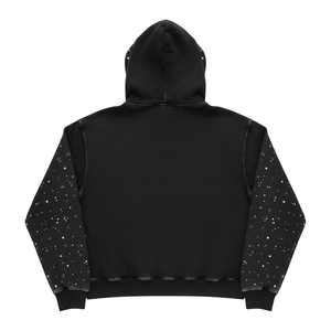 Sweat à capuche zippé Glory Custom avec patchs en strass, 100% coton, tissu doux et écologique, nouveau style vintage tendance, unisexe - Product Image 2