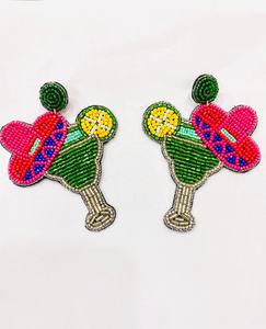 Personalizado hecho a mano con cuentas adornado a mano de moda cóctel colorido semilla de arroz con cuentas duraderas pendientes sin níquel-venta al por mayor - Product Image 4