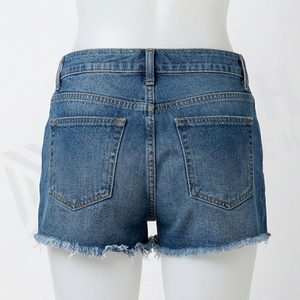 Shorts taille haute femme grande taille, mode décontractée, coupe slim, en jean délavé, sexy, été, couleur personnalisée, streetwear premium - Product Image 2
