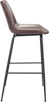Chaises de bar modernes de style américain en similicuir avec dossier et repose-pieds en métal pour meubles de bar et de café