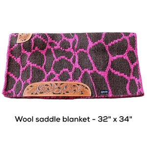 Manta de Lana Premium para Silla de Montar Western 32x34 con Absorción de Impactos y Antideslizante, Envío Gratis - Product Image 6