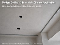 Profilé en C galvanisé gris acier anti-corrosion 38 mm CD 38 pour système de plafond suspendu – Prix usine