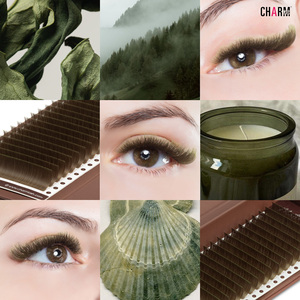 Charmlash Wholesale Lash Trays Brown Eyelash Extensions Lashes Packaging Box Matte Brown No Bluish No Greenish Various Length - Product Image 2