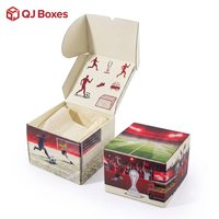 Boîte QJ de marque en matériaux recyclés, pliable, avec fermeture magnétique, pour casquettes de football vintage, idéale pour la présentation, le rangement, les voyages et les cadeaux