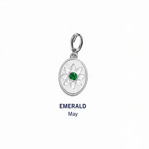 Pendentif personnalisé OEM en gros, pierre de naissance de juillet rubis, plaqué or rose, breloque fleur ovale, centre en cristal à pétales blancs, bijoux DIY - Product Image 5