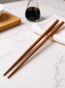 Palillos de Bambú Natural – Palillos de Madera Largos, Ligeros y Reutilizables para Sushi Japonés, Comida Coreana y Uso Diario - Product Image 3