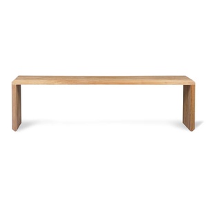Banc Slavina en teck massif de haute qualité avec finition bois naturel pour intérieur ou extérieur. - Product Image 2