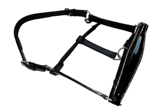 Harnais en cuir anatomique de qualité supérieure pour cheval, avec nezier rembourré et ferrures en laiton avec cristaux sur le nezier, équipement équestre - Product Image 2