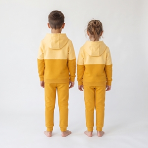 Conjunto de Sudadera con Capucha y Pantalones Deportivos de Dos Tonos para Niños y Niñas, Ropa Deportiva Informal con Bloques de Color, Conjunto Deportivo a Juego - Product Image 6