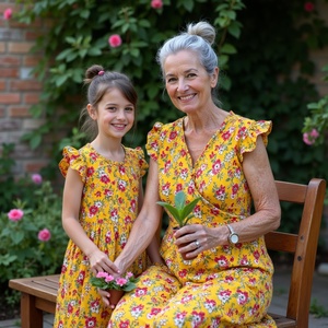 ชุดเดรสผ้าฝ้ายระบายอากาศแขนระบายสีเหลืองสำหรับเด็กผู้หญิงชุดเดรสผูกเอวแขนระบายออกแบบลายดอกไม้หรูหราสำหรับสวมใส่ในชีวิตประจำวันและใช้ได้หลากหลาย100% - Product Image 5