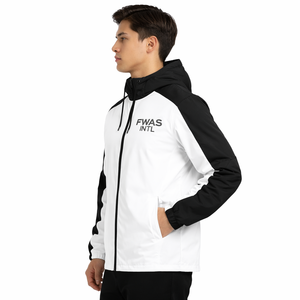 เสื้อแจ็คเก็ตกันลมผู้ชายแบบพรีเมียม OEM ผลิตตามสั่ง ระบายอากาศได้ดีและกันน้ำ เสื้อแจ็คเก็ตสำหรับเล่นกีฬา ขายส่ง B2B รับทำโลโก้ตามสั่ง เสื้อแจ็คเก็ตผู้ชาย - Product Image 3