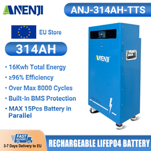 แบตเตอรี่ Anenji 16kWh 51.2V 314Ah LiFePO4 รุ่น ANJ-314AH-TTS 8000 รอบการใช้งาน อุณหภูมิใช้งาน -20~55 องศาเซลเซียส ประสิทธิภาพ 96% พลังงานไฟฟ้า - Product Image 2